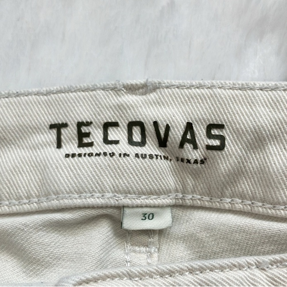 Like New Tecovas Cream Natural High Rise Straight Jeans, Size 30 - Picture 6 of 8